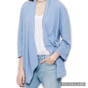 Lou & Grey》 Blue Mist Terry Cloth open Cardigan